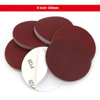 10 100pcs 5 inch 125mm round dry sandpaper glue backing pad disk sand sheets grit 60 2000 hook and loop sanding disc