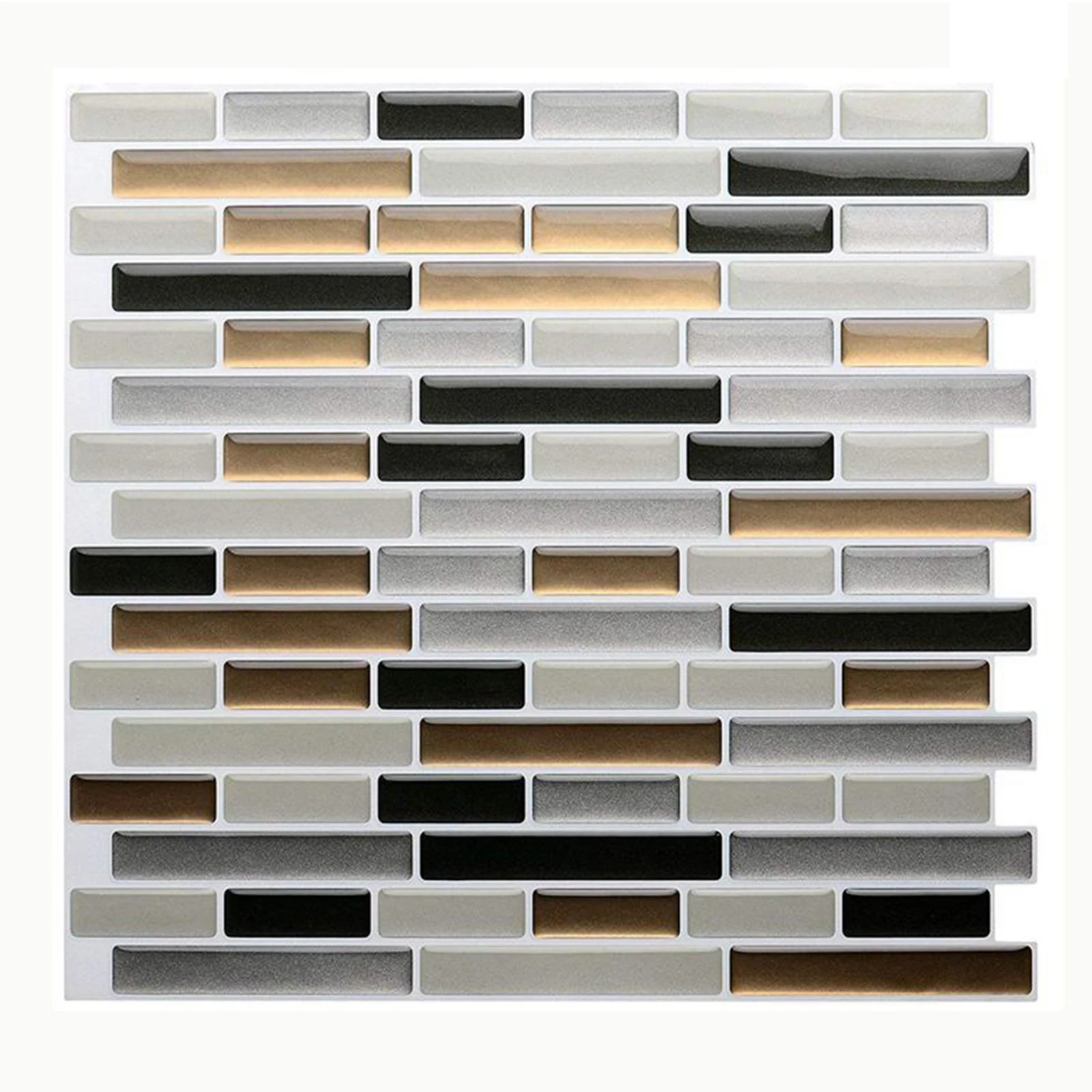 Creative Home Beautification 3D Tile Stickers Self-Adhesive Kitchen Backsplash Wall Paper Simulation Marble Design can CSV | Дом и сад