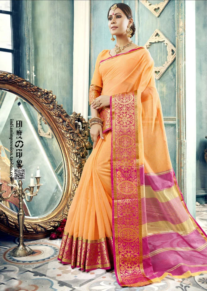 

Thailand Tradition sarees for women in India Sari Silk Floss Sally Jacquard Weave Sari Dance costume saree indian clothing dress