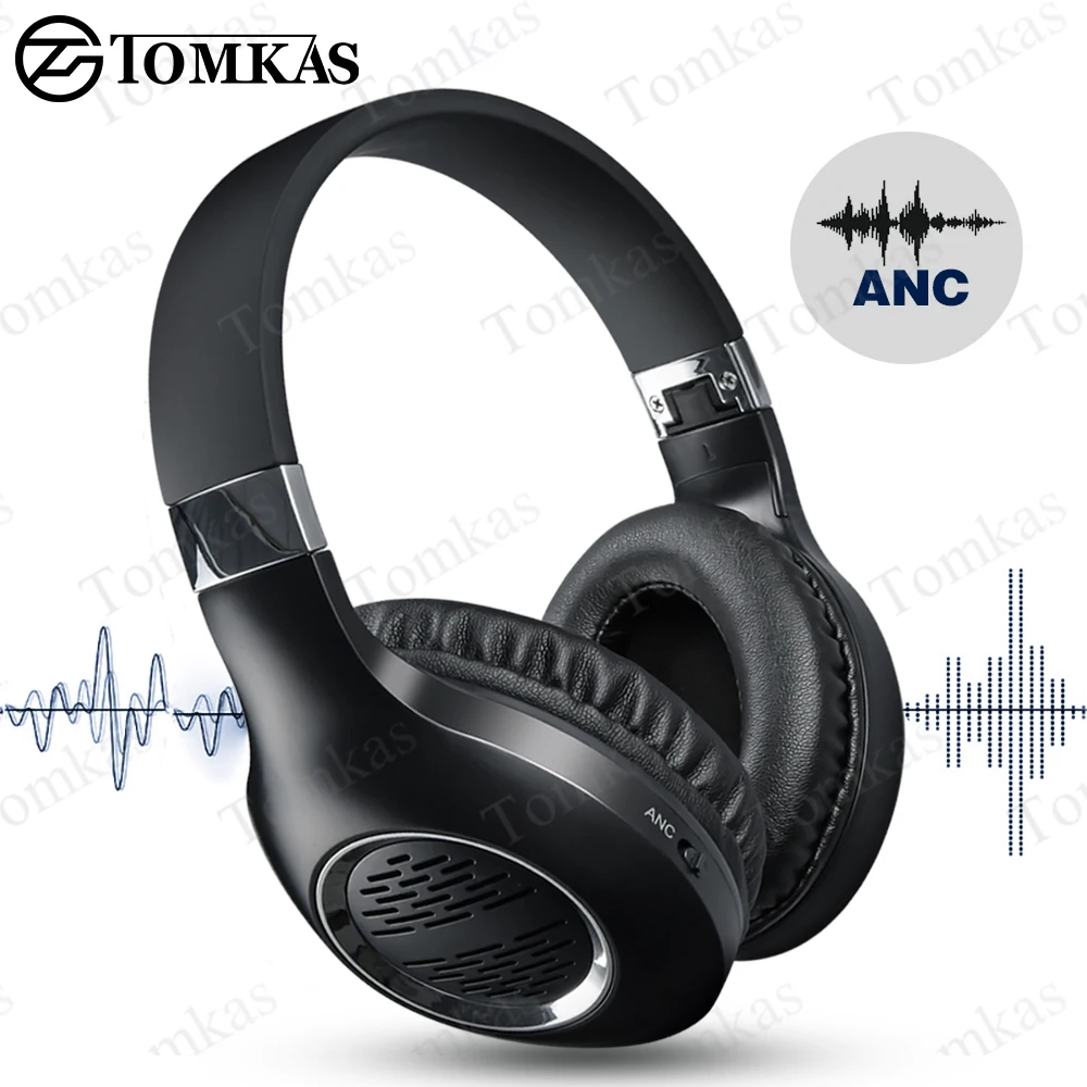 Bluetooth наушники складные с активным шумоподавлением и микрофоном|Наушники