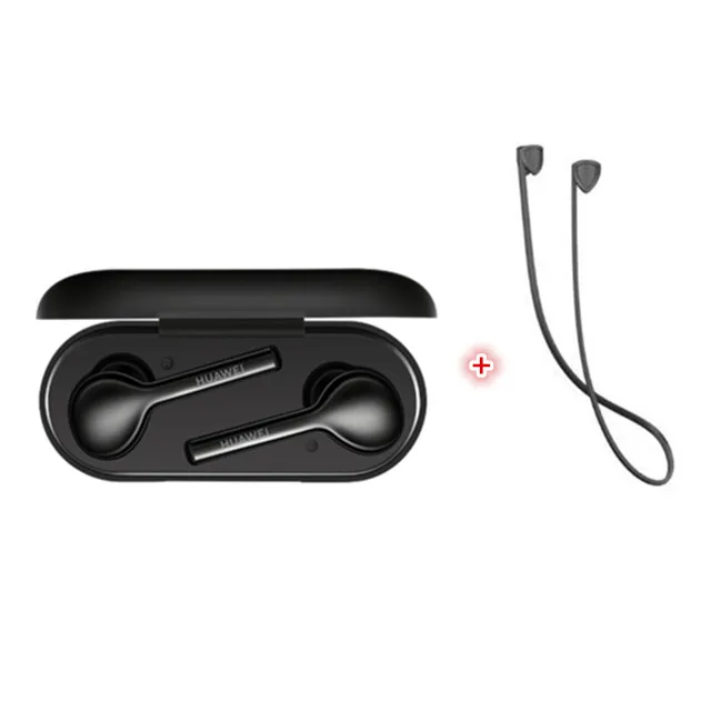 huawei FreeBuds Lite TWS беспроводные Bluetooth наушники-вкладыши 12 часов двойной клик с зарядным устройством IP54 Водонепроницаемый - Цвет: Black add rope