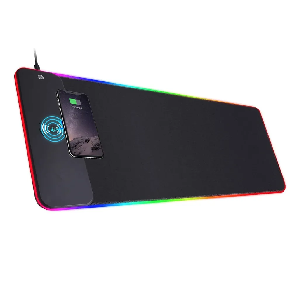 Быстрая доставка Rgb беспроводной 15 Вт заряжаемый негабаритный утолщенный коврик