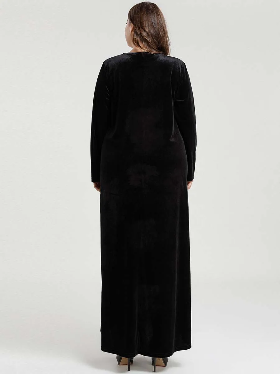 Вельветовая одежда в арабском стиле арабское мусульманское платье кафтан Tesettur