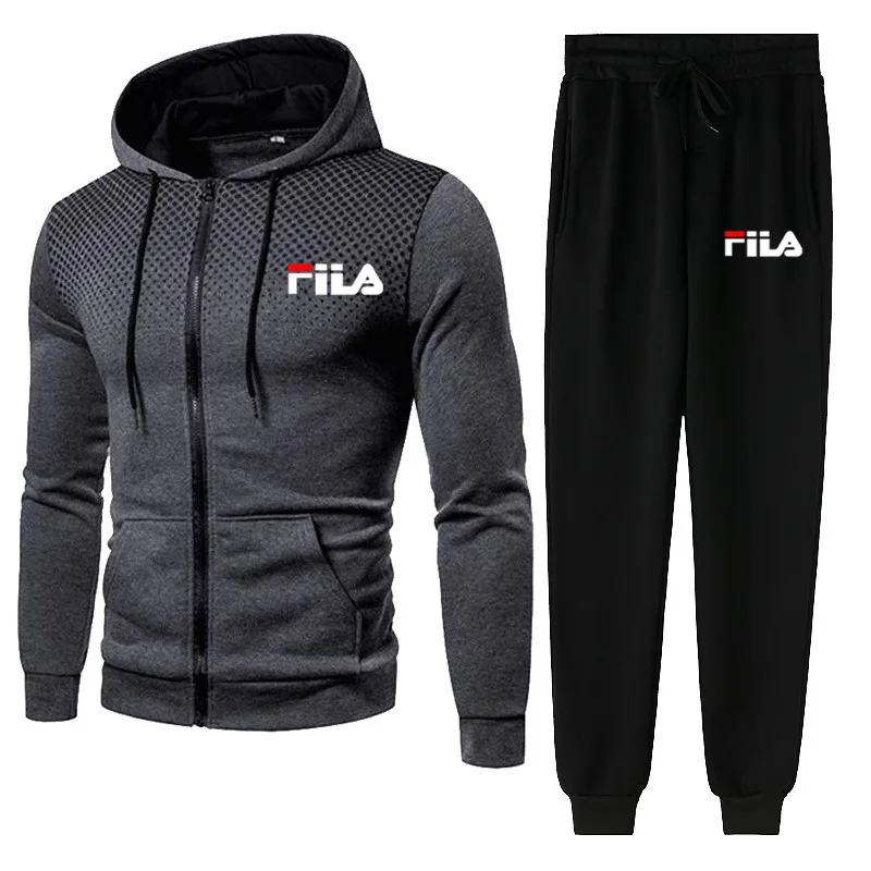 

Мужской костюм с капюшоном, флисовая толстовка на молнии и брюки