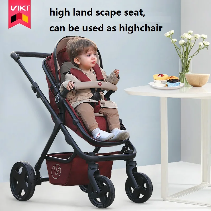 VIKI luxury 2 в 1 сиденье для детской коляски с люлькой kinderwagen коляска/коляска заднее