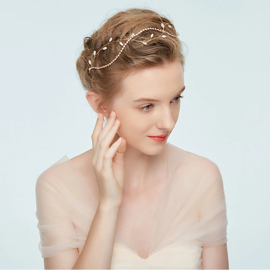 1 шт. новая тиара Свадебная украшение для волос ювелирные изделия позолоченные