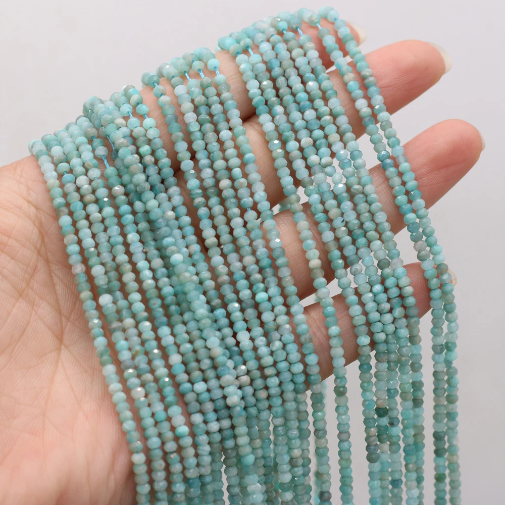 

New Style Natural Stone Bead Section Dark Amazonite Small Beads For DIY Jewelry Making Necklace Bracelet Earring Accessory