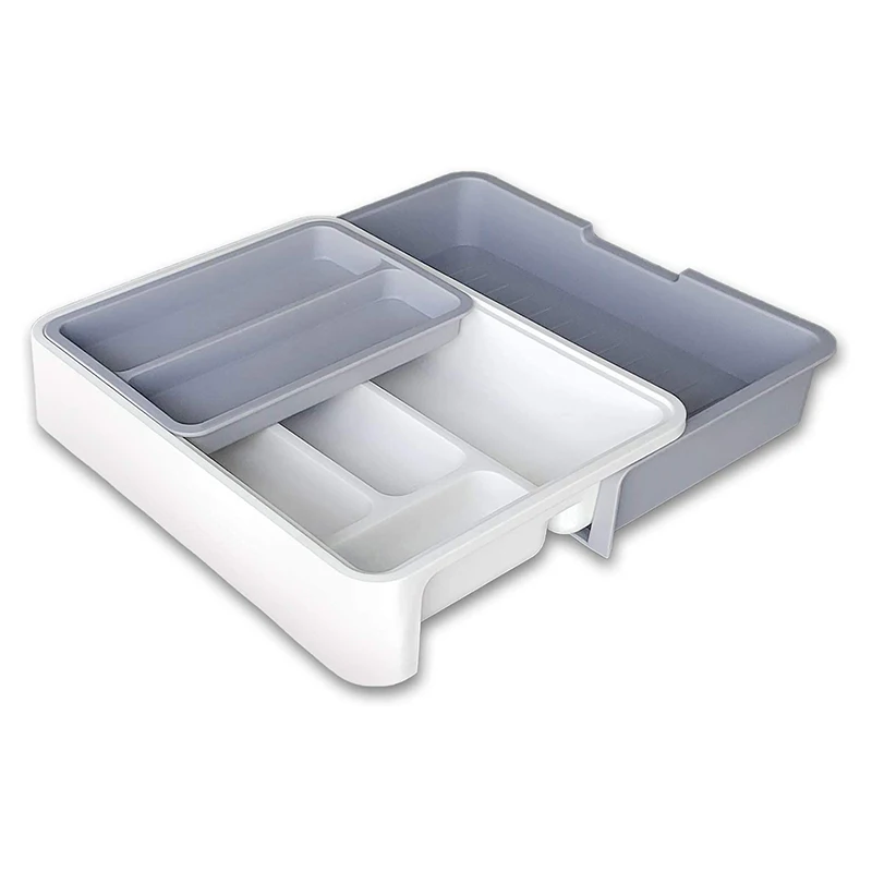 

Kitchen Drawer Organizer, Expandable Adjustable Silverware Organizer/Utensil Drawer Dividers Holder for Flatware