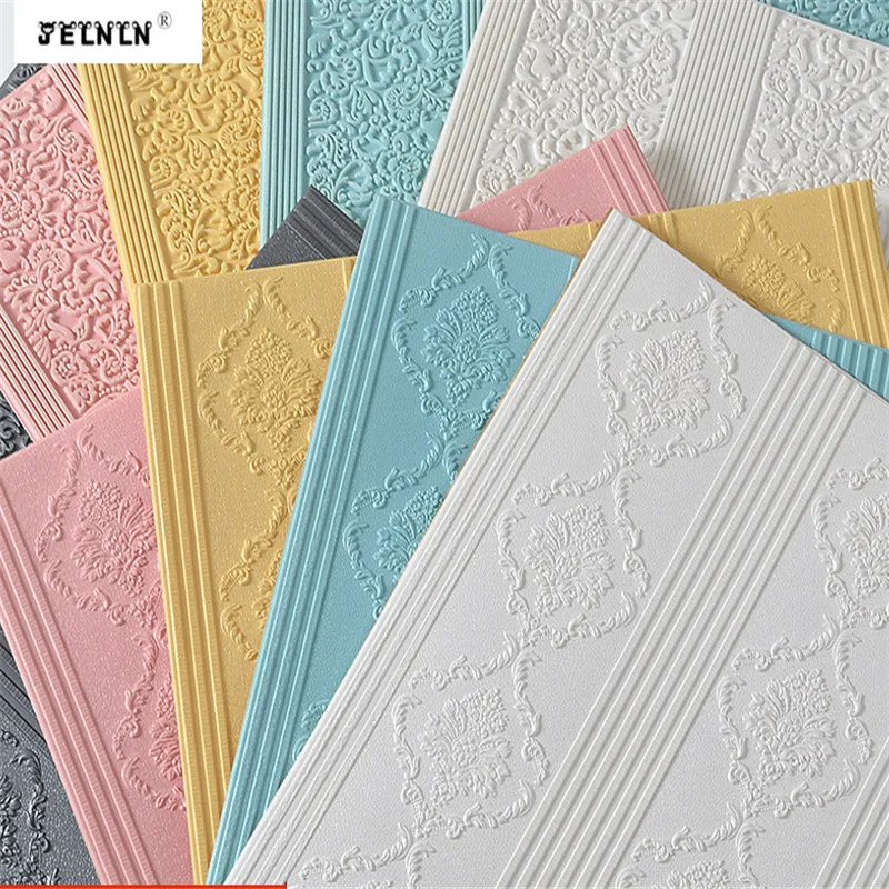 Роскошные 3d Трехмерные настенные Стикеры для спальни водонепроницаемые обои