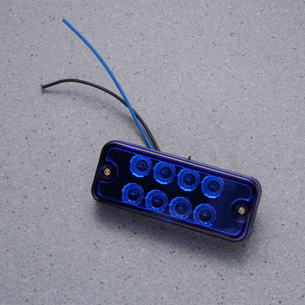 

24V 8 LEDs 6000K Side Marker Lights Indicator Lamps for Truck Trailer Caravan (White)