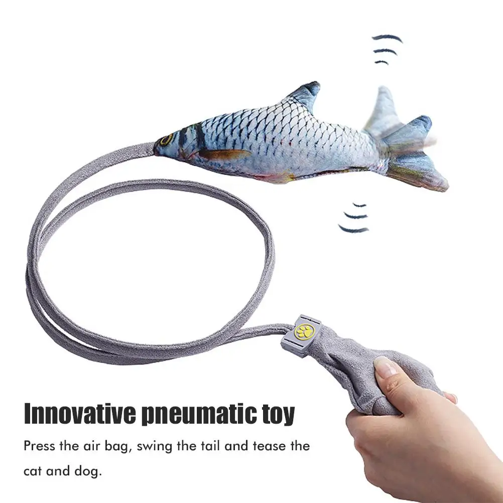 

Pet Toy Funny Cat Artifact Simulation Fish Pneumatic Tail Cat Toy Pet Supplies Creative Pet Funny Artifact