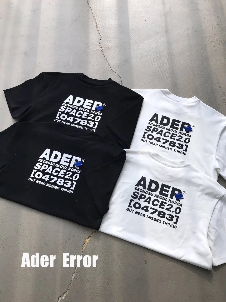 

Adererror Embroidery T-shirt Men Women Ader Error Embroidered T shirts Z-stitch Tee Tops harajuku men clothing