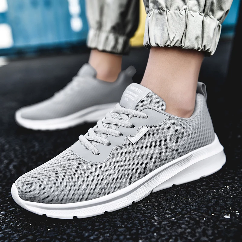 New Light Men Running Shoes Fashion Sneakers For Breathable Sport Tenis Masculino Mesh Dropshipping 39-48 | Обувь