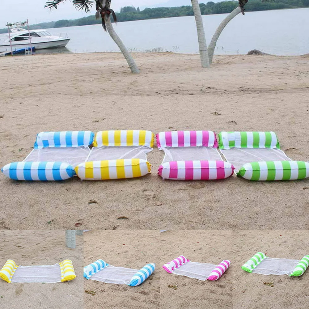 Портативный водный гамак кресло с откидывающейся спинкой сетка в полоску для