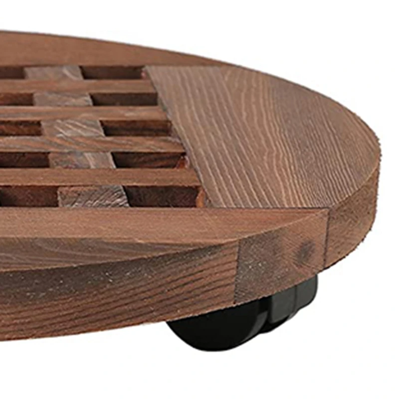 25 см деревянный цветочный горшок съемный поднос держатель для растений