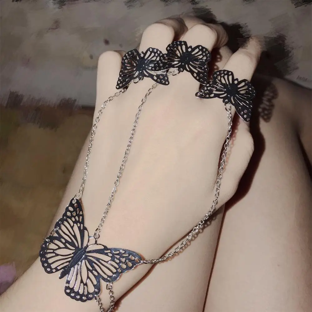 Ретро дворец Ветер бабочка браслет кольцо стиль барокко ювелирные изделия полые