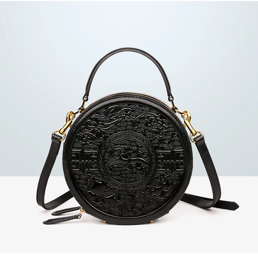 SUWERER Women Genuine Leather bag fashion cowhide Embossed bag luxury handbags women bags designer famous brand women bags