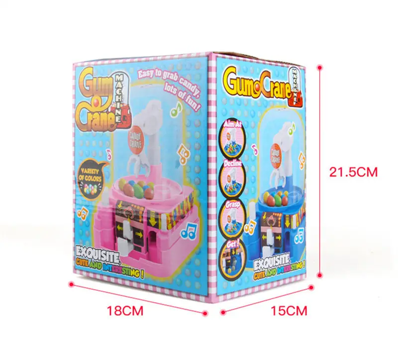 

[New] Mini Electronic Claw Game toy grab win candy gum and small toys console music doll machine candy arcade gift for kids baby