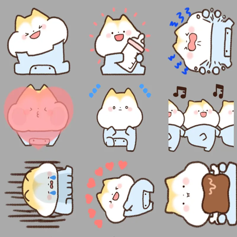 

24 аниме милые синие Суслики бумажные наклейки украшения DIY альбом дневник записки книжная этикетка стикеры милые Канцтовары