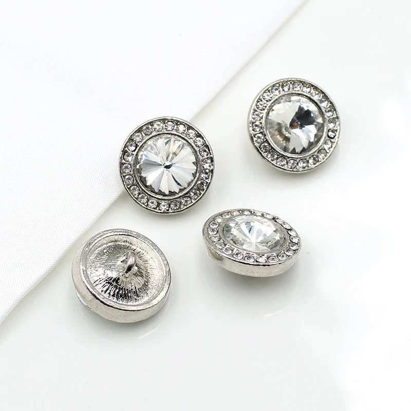Новинка 5 шт. 20 мм круглые металлические кнопки блестящие стеклянные стразы