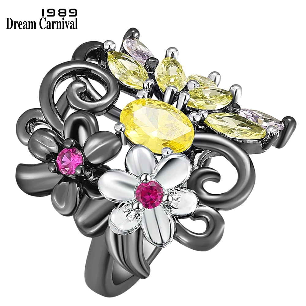 DreamCarnival1989 Fabulous Statement Ring Engagement Jewelry Women Elegant Color Zirconia New Hot Lady Party Femme Bague WA11932