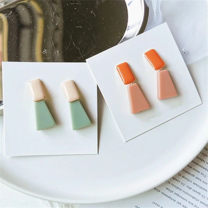 Серьги-подвески из искусственной смолы женские новые длинные большие серьги в