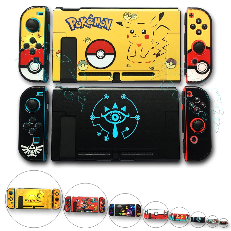 Защитный чехол для консоли nintendo s Zend, цветной чехол Nitendo Switch Crystal Shell, чехол для nintendo Switch Pikachus, тематический чехол