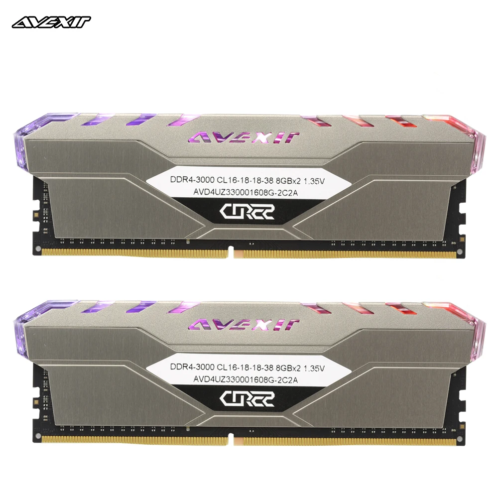 Avexir Core 2 Ddr4 8 Гб 3000 МГц RGB DIMM Pc4 Ram De Escritorio Memoria Placa базовое напряжение памяти Частота