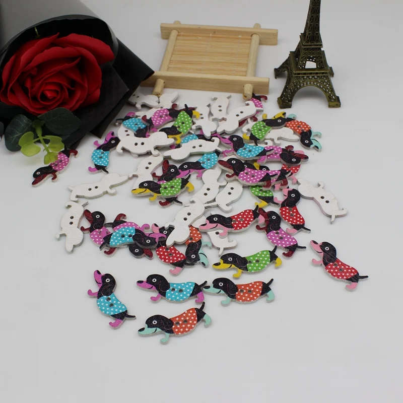 

50 шт., декоративные пуговицы для скрапбукинга