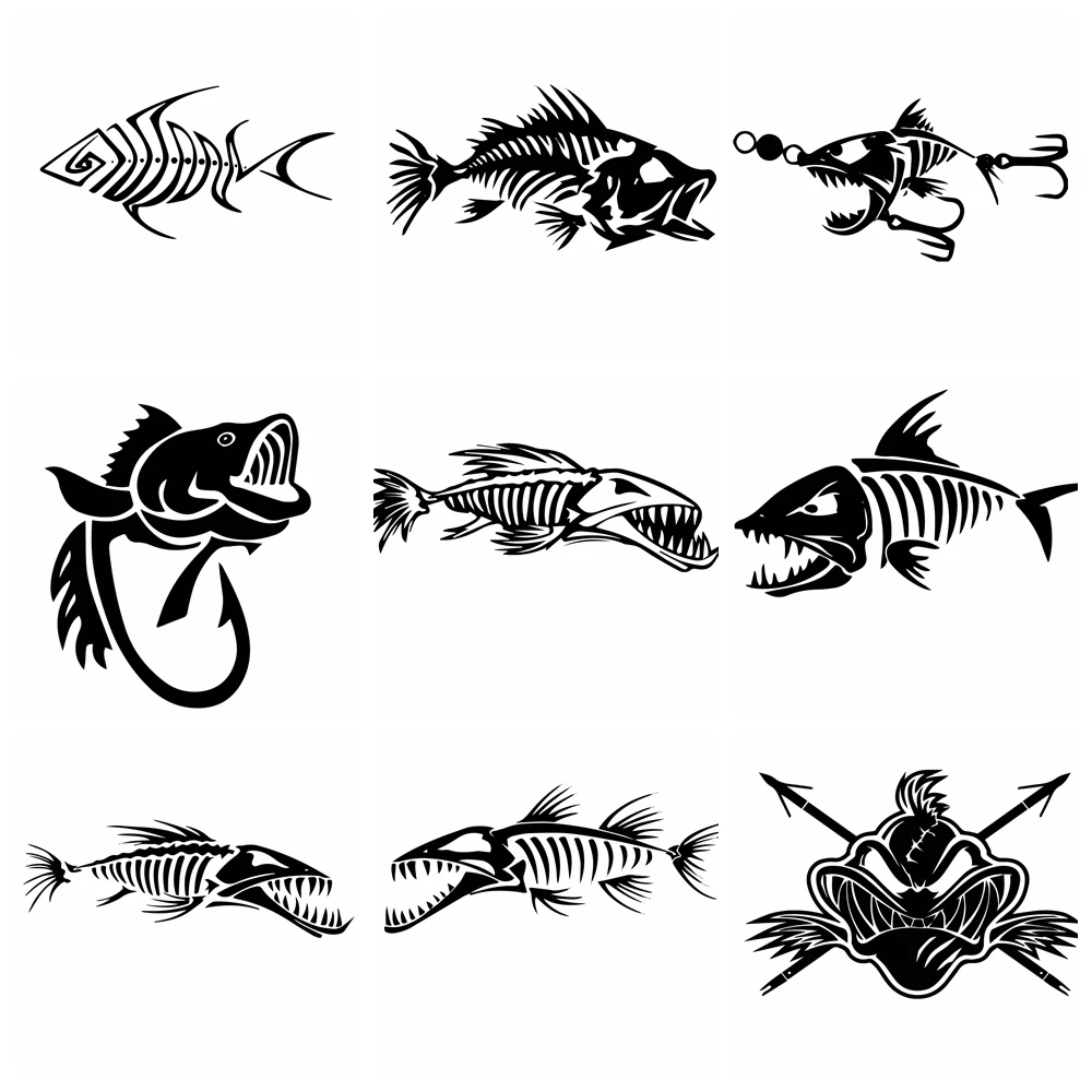 

Fashion Fish Carbon Sticker Fashion Cartoon Car Sticker Window Decoration Personality Vinyl Decals