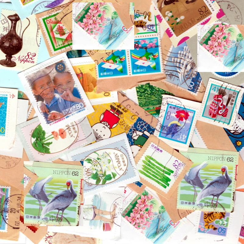100 шт./лот Япония используется с почтовой маркой специальная памятная печать