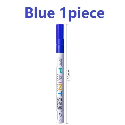 Blue 1pc Цветная масляная краска, ручка, белый, черный, золотой, мобильная краска, не выцветает, граффити, ручная краска, ed, сделай сам, маркер для шин, ручка, подпись - Цвет: Blue 1pc