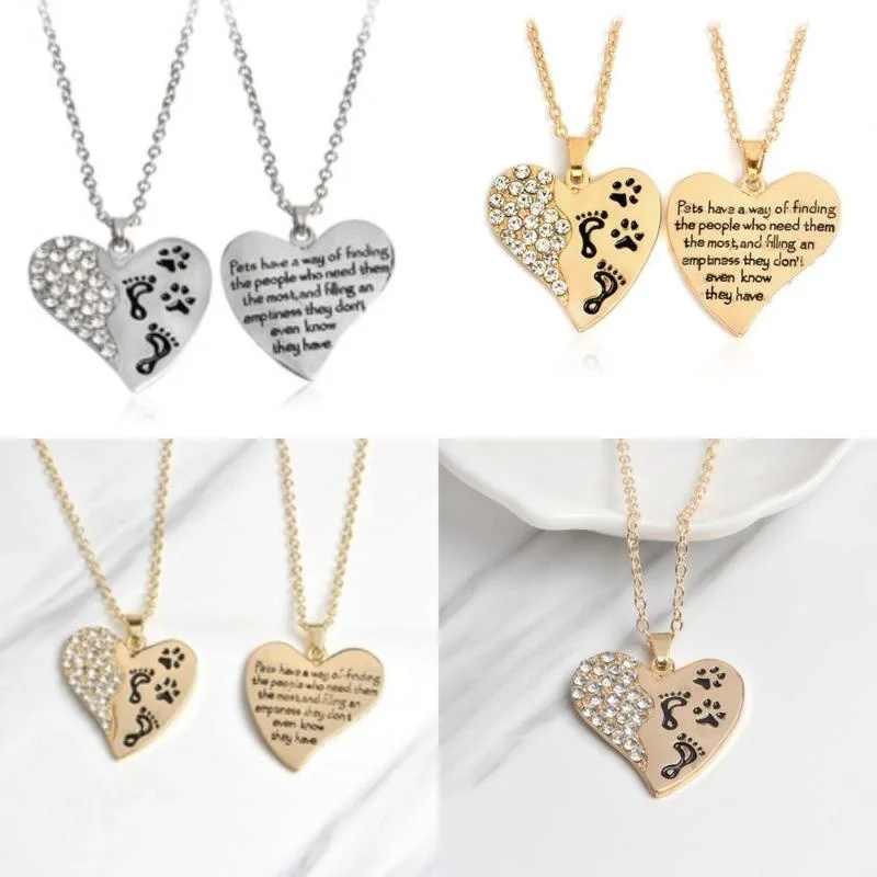 Модное популярное индивидуальное ожерелье с принтом собачьей лапы для девочек и