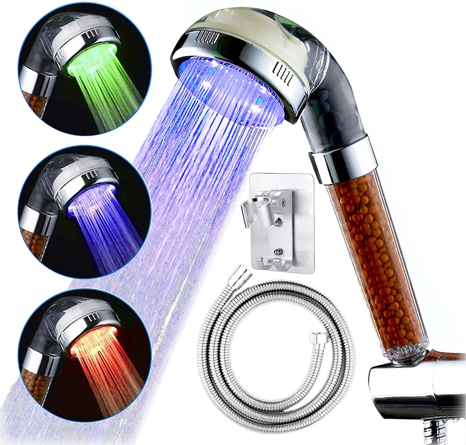 Changes Water Temperature Anion Shower Suitable For Dry Hair Skin