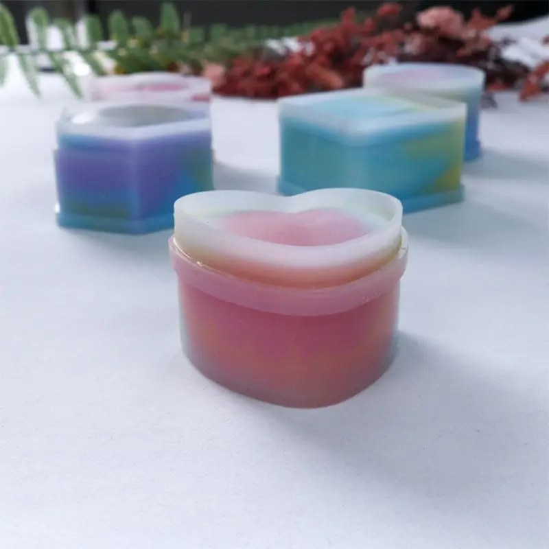 

4 Pcs Box Resin Molds with lids Silicone Molds for DIY Craft Making Ashtray