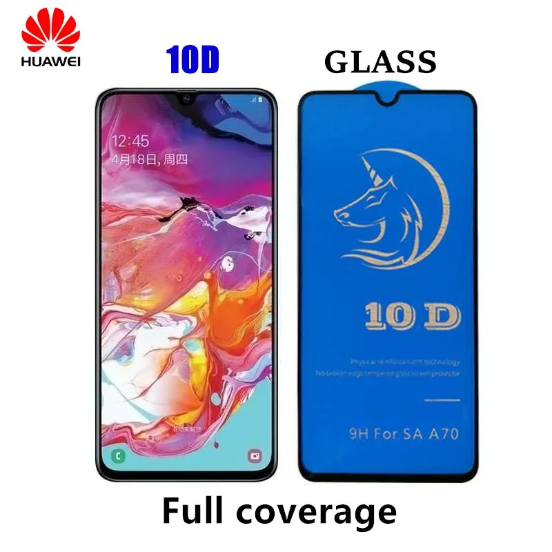 10D закаленное стекло на Huawei P30 Lite Honor 20 2019 30 30s 9A 9c полное клеевое покрытие Защитная