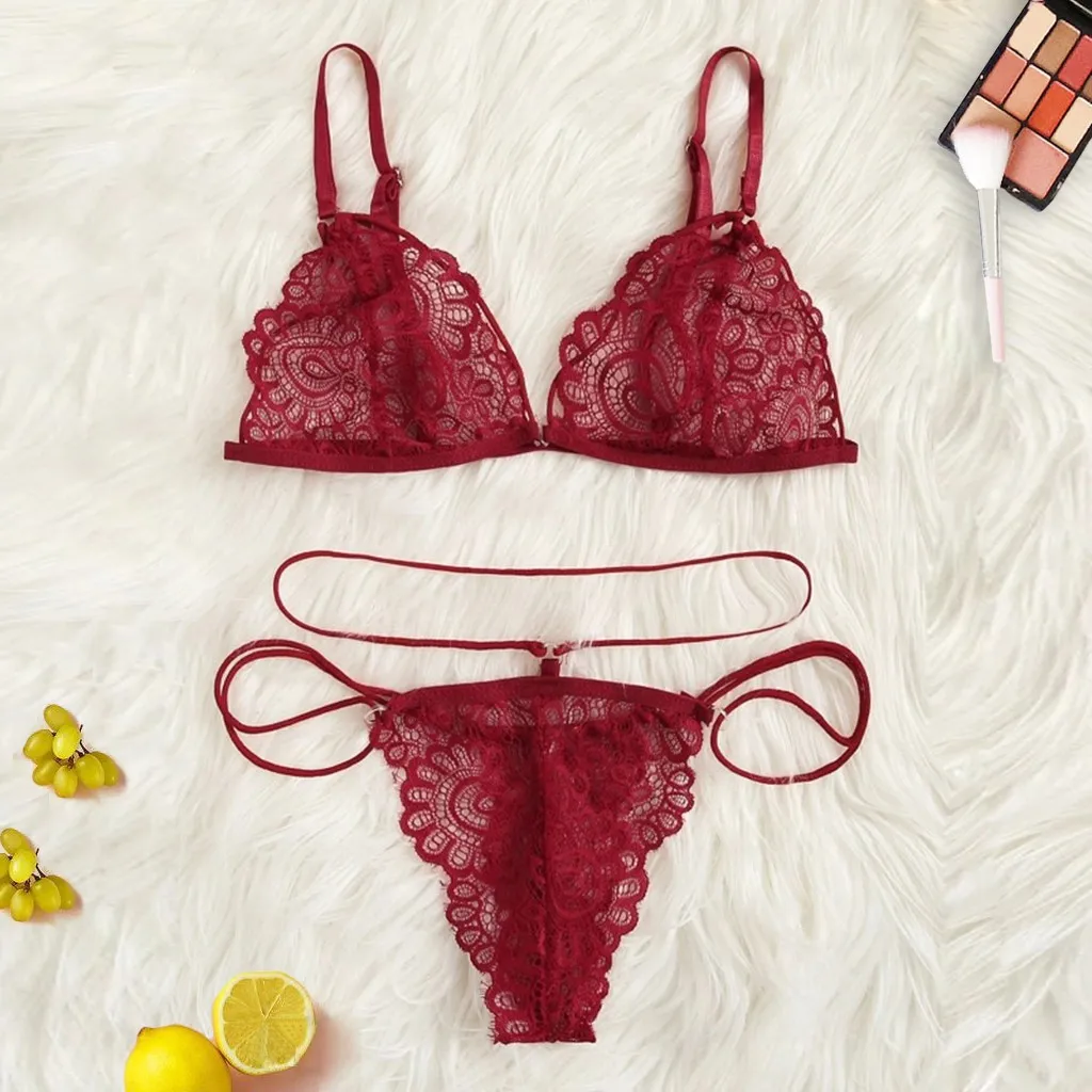 Женское сексуальное нижнее белье кружевной комплект Babydoll с открытым