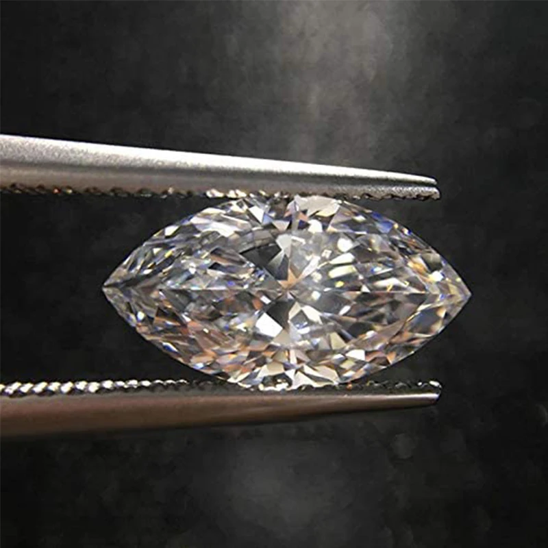 Незакрепленные камни с муассанитом настоящий бесцветный бриллиант маркиза VVS1