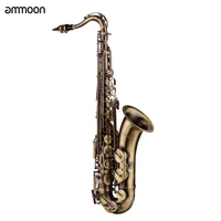 antique finish bb tenor saxophone sax brass body white shell keys woodwind instrument with carry case music neccessaries