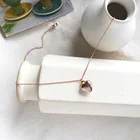 Маленькое ожерелье в форме сердца для женщин короткая цепочка ожерелье с подвеской в форме сердца подарок для девушки Прямая поставка бижутерия