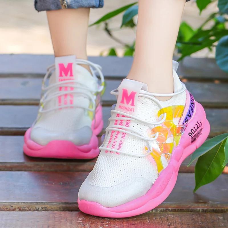 Весенне Осенняя детская обувь Модные сетчатые Повседневные детские кроссовки