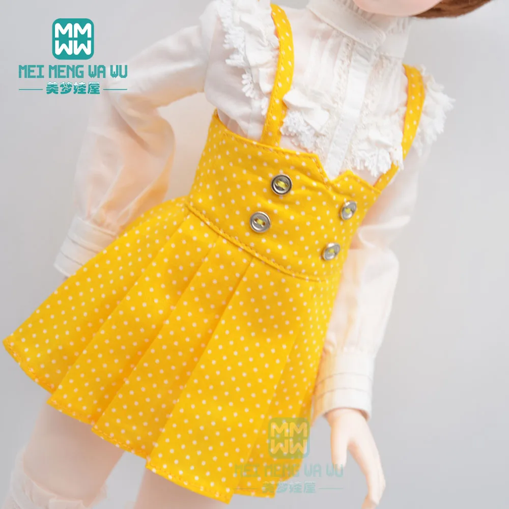 Кукольная одежда BJD Размер 40 45 см 1/4 MSD MK MYOU модная юбка на подтяжках в горошек
