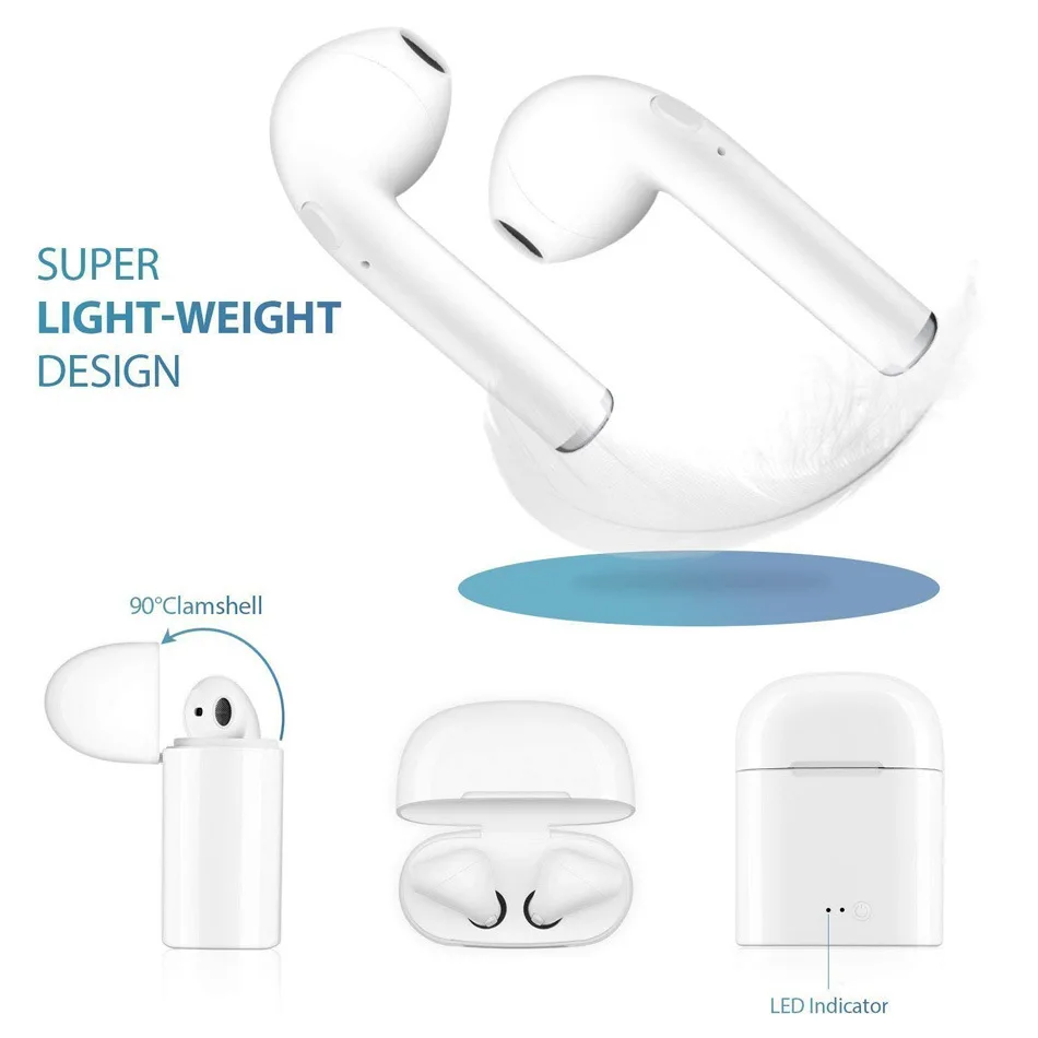 Беспроводные наушники i7s tws Handsfree Bluetooth Игровые с микрофоном для Apple Xiaomi Huawei phone