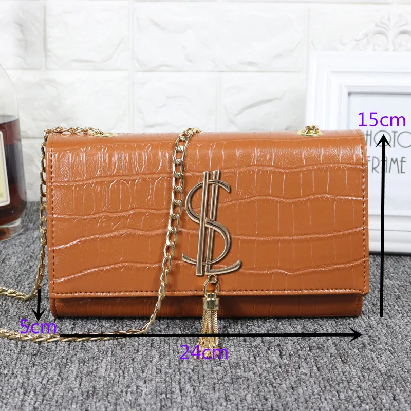 LISM женские диагональные полосы сумка на плечо и с цепочкой новая женская