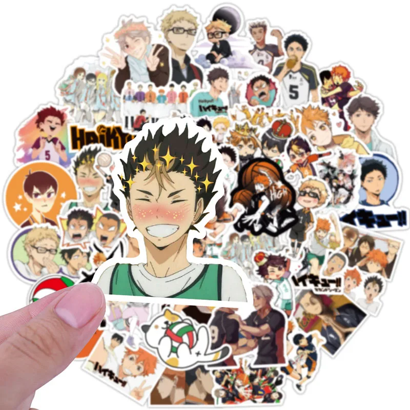 50Pcs Japanese Cartoon Boy Haikyuu Volleyball Sticker For Suitcase Refrigerator Scooter Diary Book Children Toy |