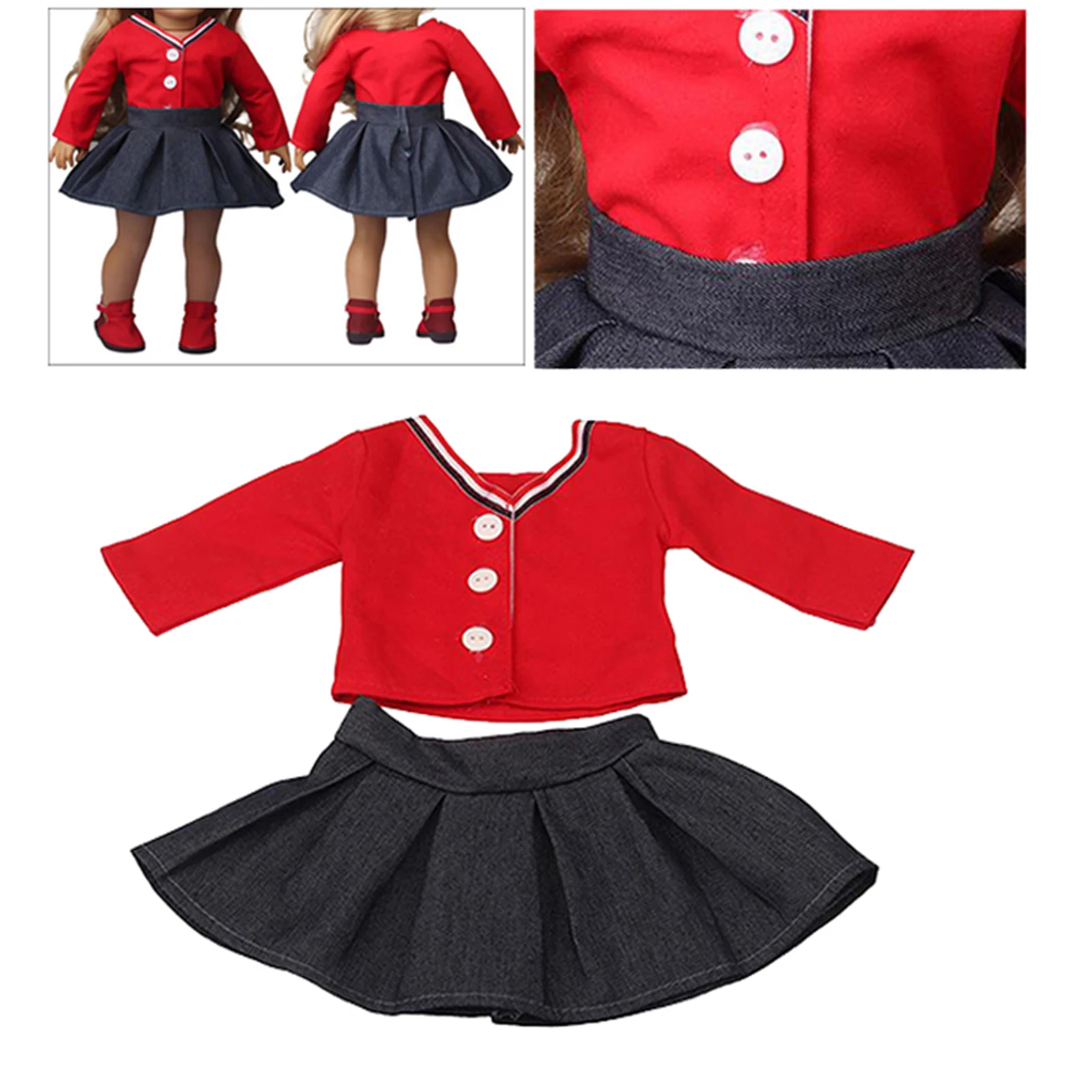 Ropa para mu&ntilde;eca, trajes para mu&ntilde;ecas de 18 pulgadas y otras mu&ntilde;ecas de 18 pulgadas-4