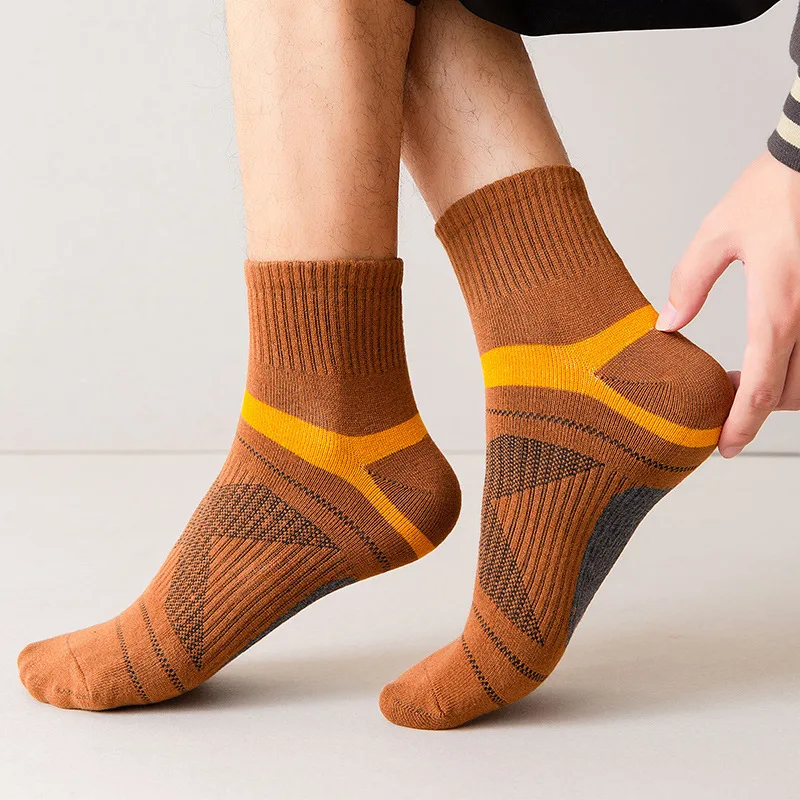 5 Pairs New Arrival Men's Compression Deodorant Socks Men Cotton Black Ankle Socks Sweat Absorbent Sports Man basketball Socks