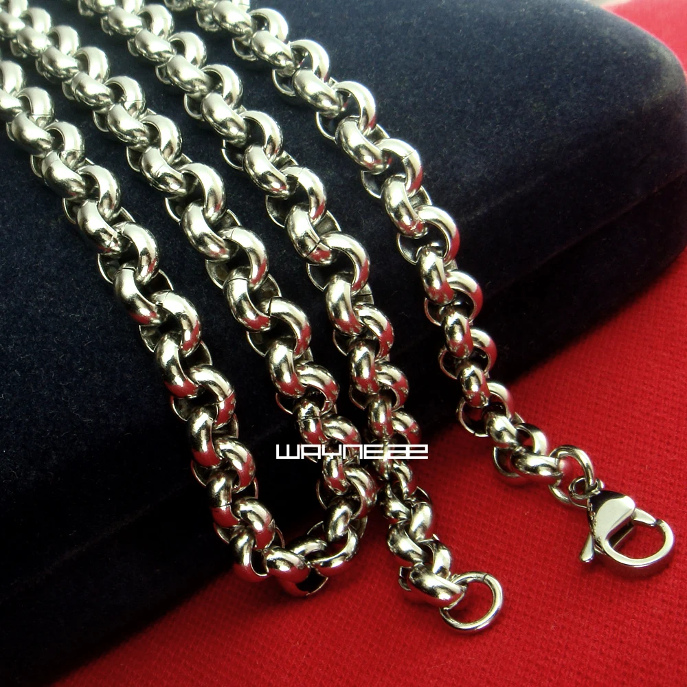 

7mm Hotsale Cool Men Necklace Stainless Steel Ring Link Chain N260
