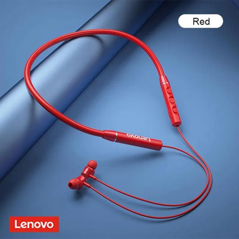 

Оригинальная Беспроводная Bluetooth-гарнитура Lenovo QE03 V5.0 с шейным ободом, стерео Магнитная спортивная Гарнитура для Android
