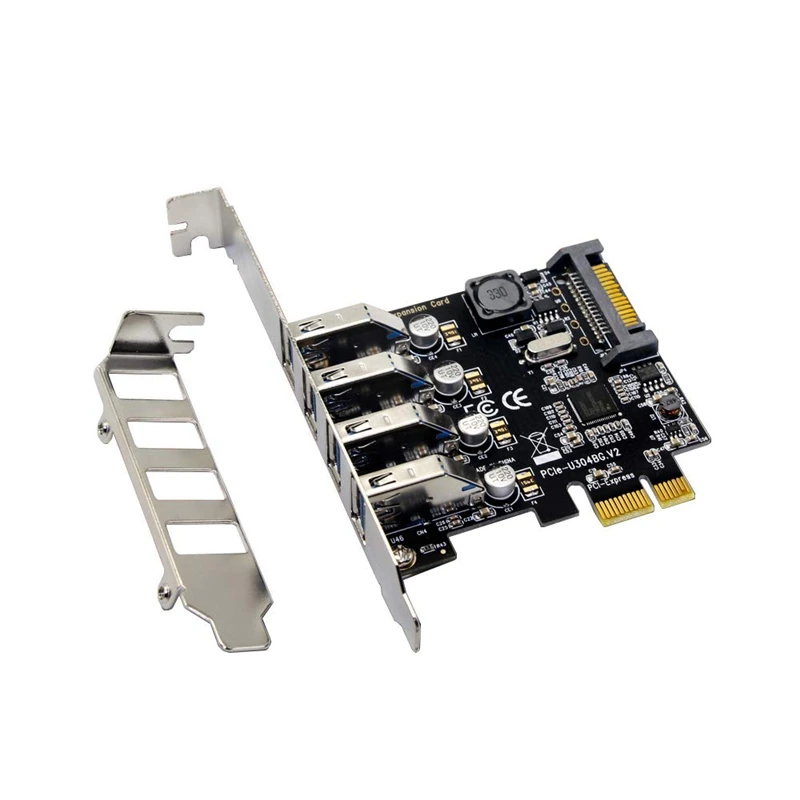 Четыре порта Usb 3 0 Супер быстрая 5 Гбит/с Pci E Плата расширения Express адаптер